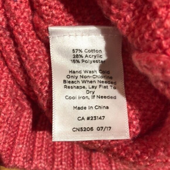Talbots cable knit pink sweater - Picture 5 of 7
